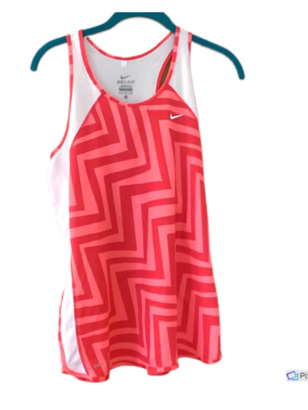 Nike Dri Fit Womens Orange and White Tank Top, XL